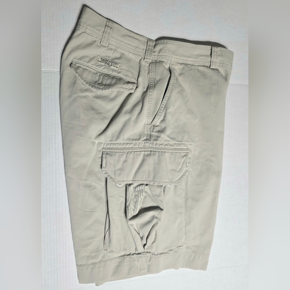 Polo Ralph Lauren Shorts Sz 34 Beige Cargo Baggy Cotton Utility Outdoor - Picture 5 of 12